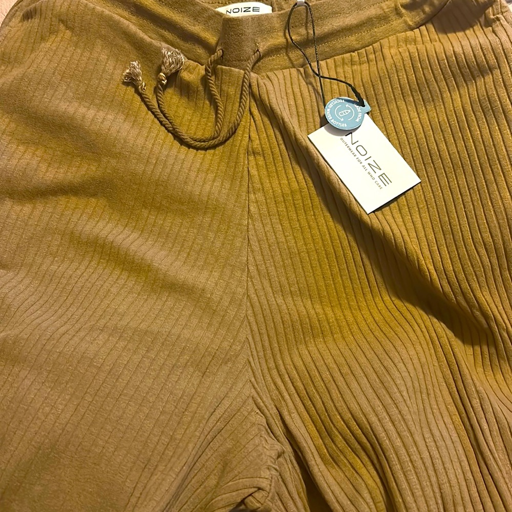 Noise Taupe Ribbed Pants Size XL